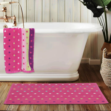 Original Kids Bath Time Kids Bath Mat - Sugar & Spice 100% Cotton Reversible Shower Mat - Soft Absorbent 1100 Gsm Toddler Bath T