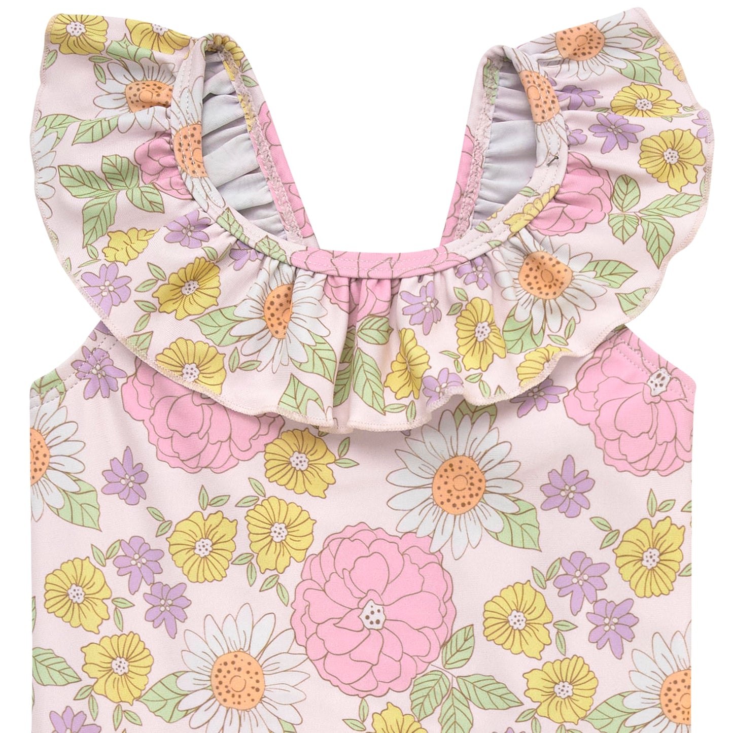 Gerber Girls' One-Piece Swimsuit, Retro Floral