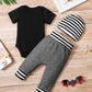 Fommy Baby Boy Clothes Newborn Boy Outfits Daddy'S Little Dude Newborn Rpmper Little Man Pants Hat 3Pcs Cute Infant Boy Clothes