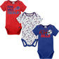Gerber Unisex Baby Baby Boys Nfl 3 Pack Short Sleeve Onesie Bodysuit, Team Color, 3-6 Months