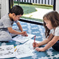 Cushmat Stylish Reversible Foam Play Mat (Large, Luxe Nat - Sage Grey Star) - Soft, Waterproof, Durable Play Mat For Infants, Ba