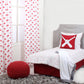 Bacati - Muslin Sports Toddler Bedding (Dec Pillow, Baseball Red/Grey)