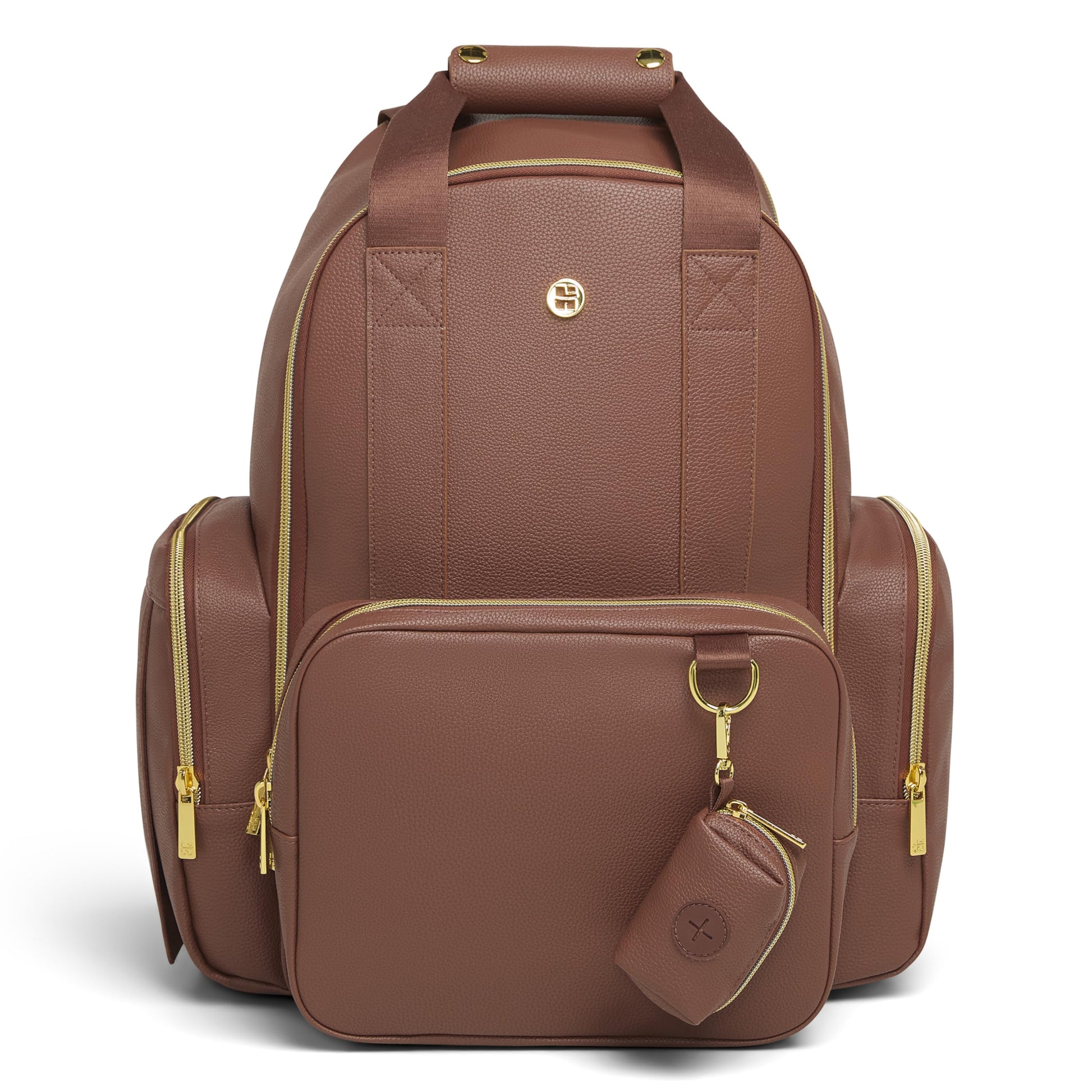Huggies Sunshine Pack Diaper Backpack, Cognac Leather, One Size