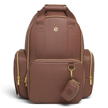 Huggies Sunshine Pack Diaper Backpack, Cognac Leather, One Size