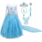 Lito Angels Toddler Girls Princess Dress Up Costumes Snow Queen Dress Halloween Christmas Long Train With Accessories Size 4-5