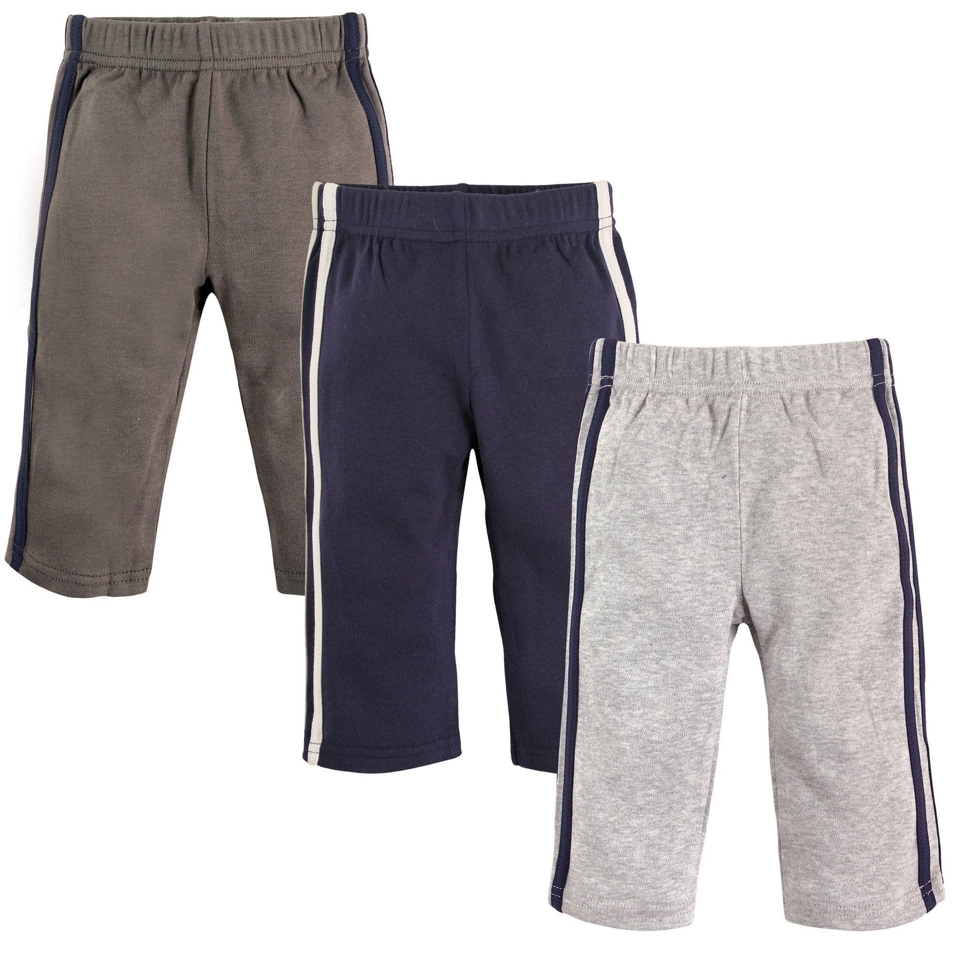 Hudson Baby Unisex Baby Cotton Pants And Leggings Navy Gray, 2 Toddler