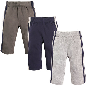Hudson Baby Unisex Baby Cotton Pants And Leggings Navy Gray, 2 Toddler