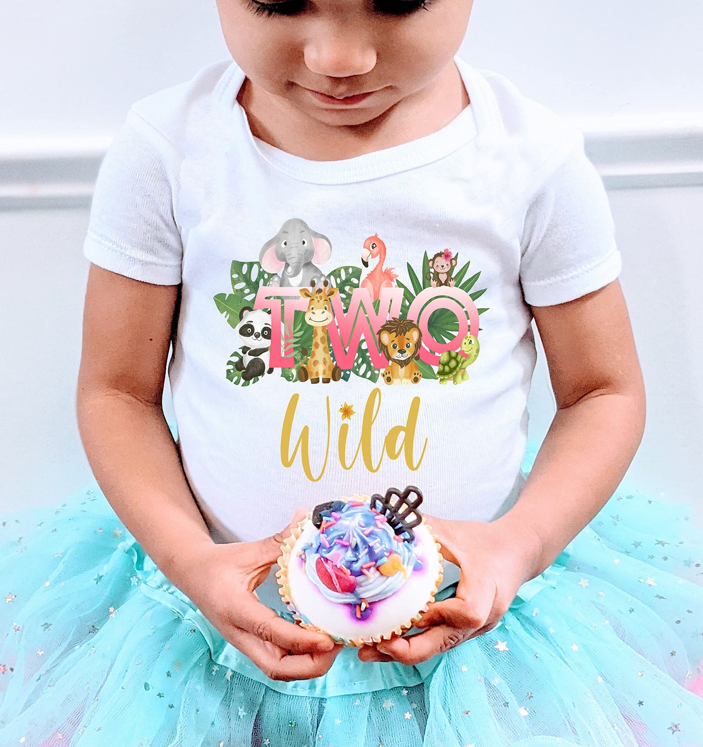 Safari Floral Zoo Animal Two Wild Girls 2Nd Birthday Shirt Second Birthday Shirt Two Wild Party Two Wild Shirt Second Birthday G