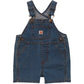 Carhartt Baby Loose Fit Jean Overall Shorts Denim Shortalls, Medium Wash Denim, 24M