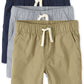 The Children's Place Baby Boys And Toddler Boys Pull on Jogger Shorts,Fin Gray/Flax/Tidal 3 Pack,3T