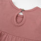 Honestbaby Long Sleeve Tiered Dress,Girl,Ash Rose,7 Years