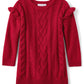 The Children'S Place Baby Girls' And Toddler Long Sleeve Sweater Dress, Red Cable Knit, 2T