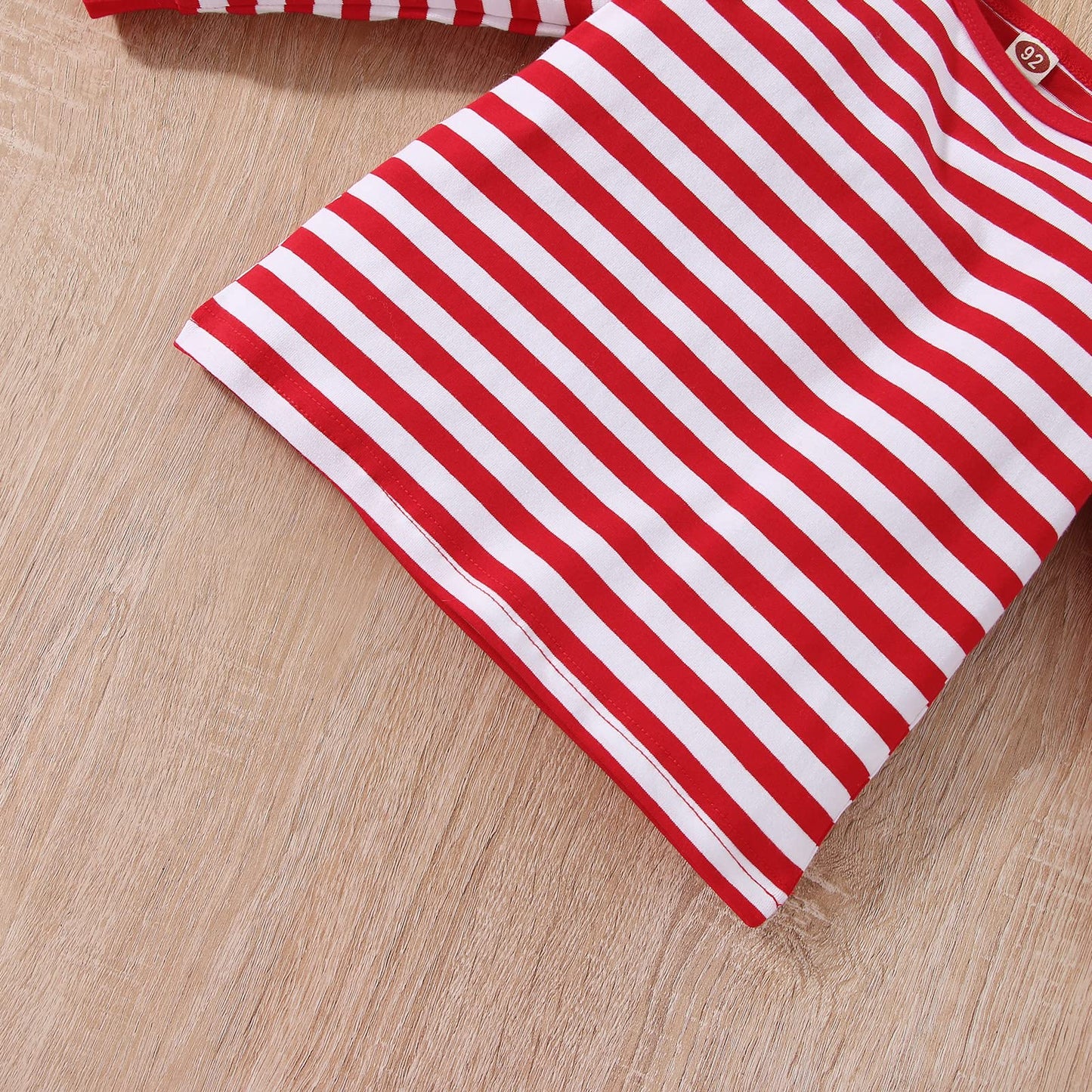 Vinuoker Baby Boy Spring Clothes My First Valentine'S Day Outfit Long Sleeve Stripe T-Shirt + Overalls + Hat Infant Cotton Outfi