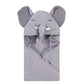Hudson Baby Unisex Baby Cotton Animal Face Hooded Towel, Tusks Elephant, One Size