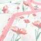 Honestbaby 3-Pack Organic Cotton Long Sleeve Side-Snap Kimono Onesies Bodysuits, Strawberry Pink Floral, Newborn