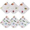 Urbane Home Pack of 6 Soft Cotton Swaddling Cloth for New Born Baby | Printed Baby Wrap/Swaddle Blanket for Sleeping Kids | Whit