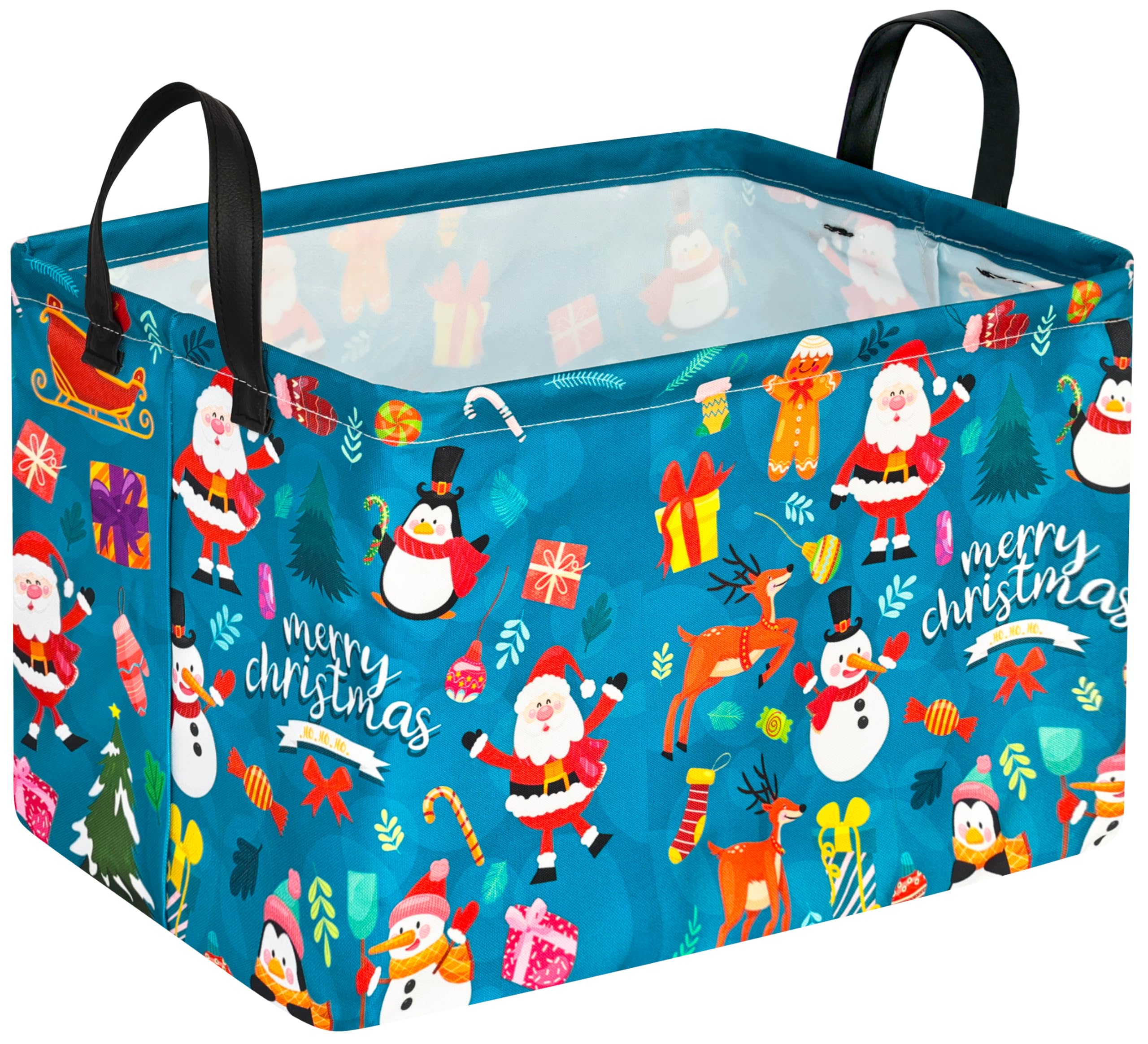 Maizmz Christmas Basket For Kids Gingerbread Santa Claus Snowman Stora – Cutebab WBCBBB0DJ5842P7