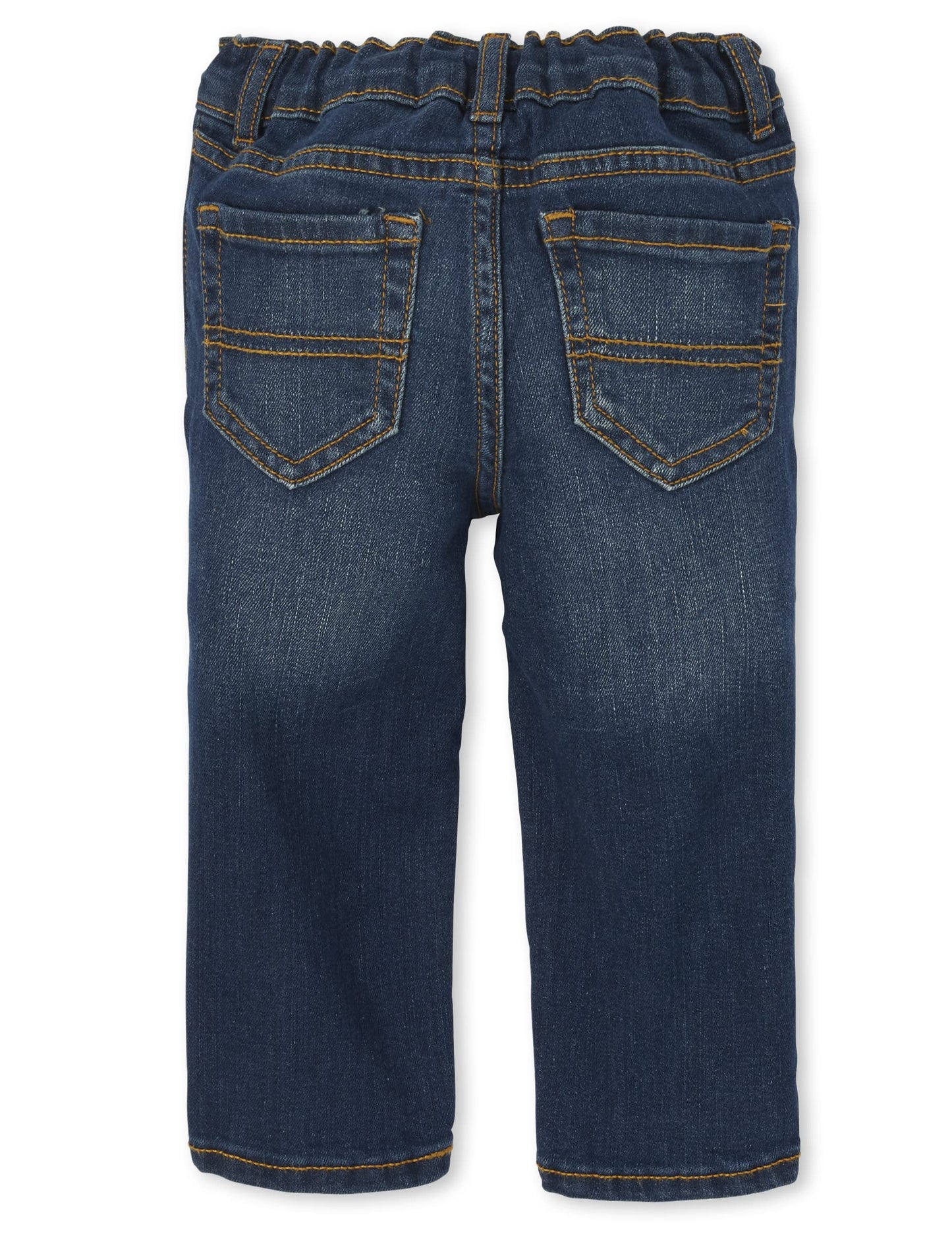 The Children'S Place Baby Boys And Toddler Stretch Straight Leg Jeans, Aged Indigo/Harland 2 Pack, 12-18 Months Us