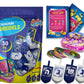 Hanukkah Dreidels - Blue And White Wooden Dreidel - 30 Pack Medium - Dreidels In Bulk - Hand Painted - Game Instructions Include