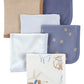 Carters 6-Pack Washcloths (Blue/Ivory)