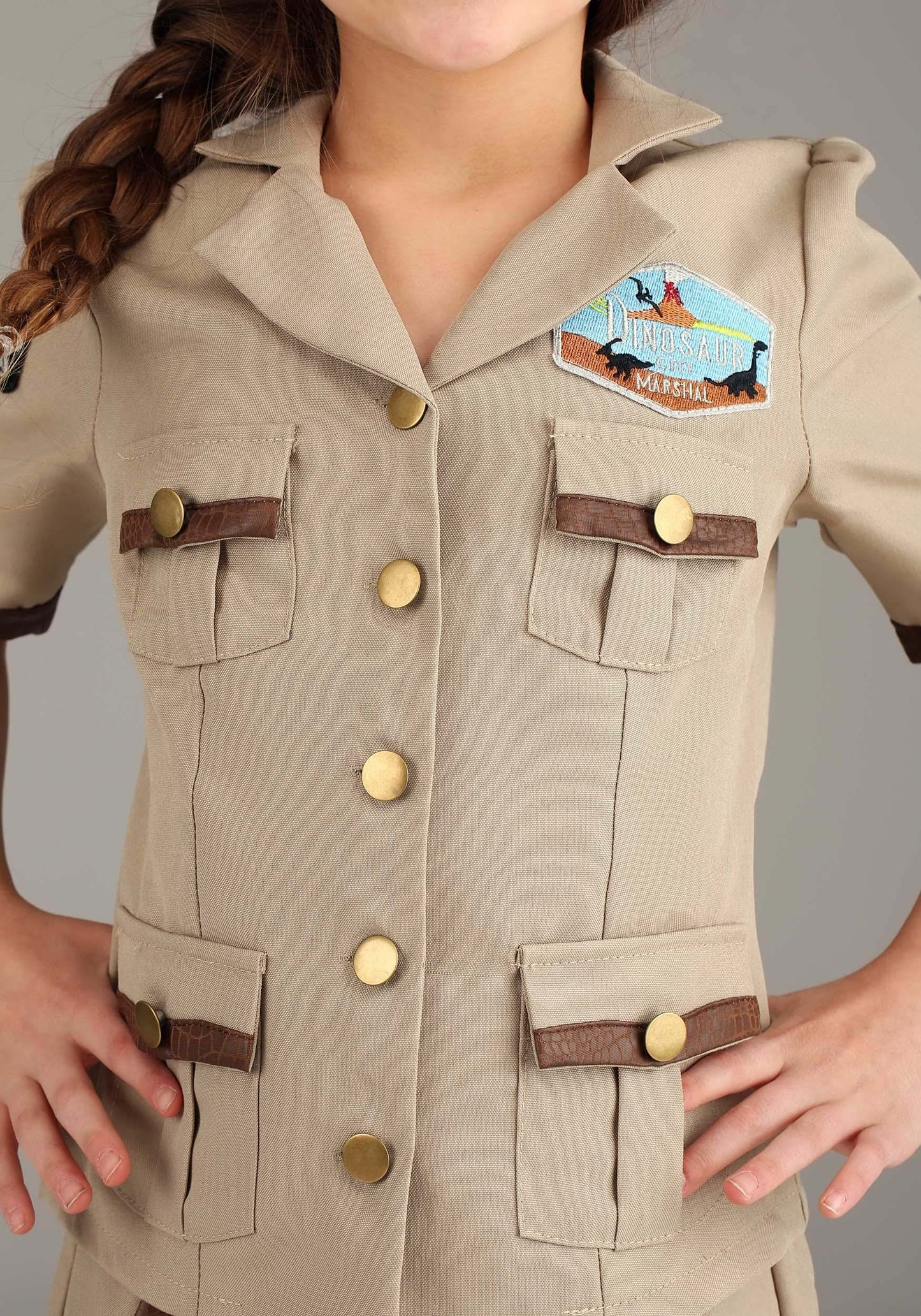Fun Costumes Paleontologist Costume For Girls, Kids Beige Safari Style Dig Site Uniform With Hat Medium