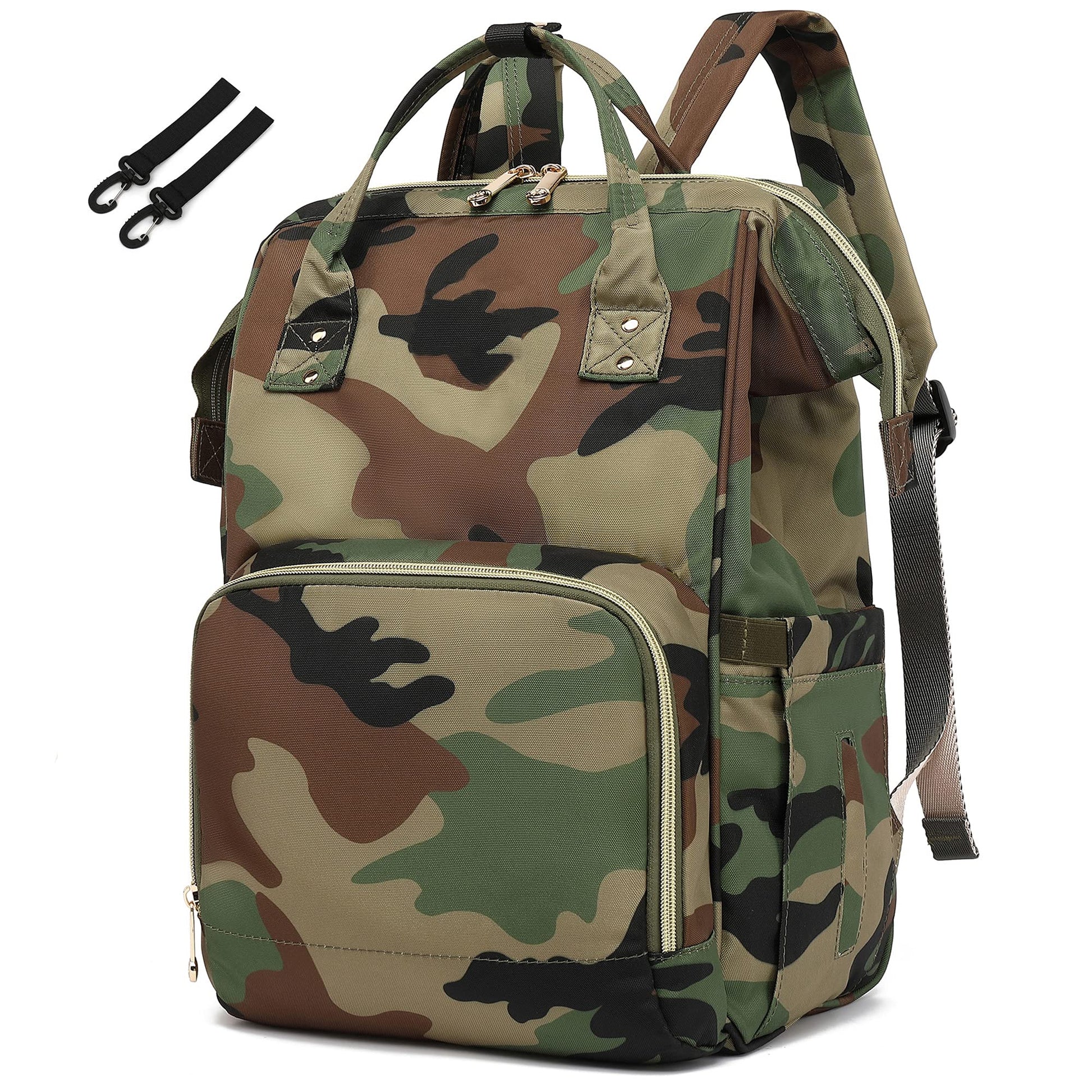 Yusudan Camo Diaper Bag Backpack for Baby Girls, Mom Waterproof Large Nappy Bags for Women
