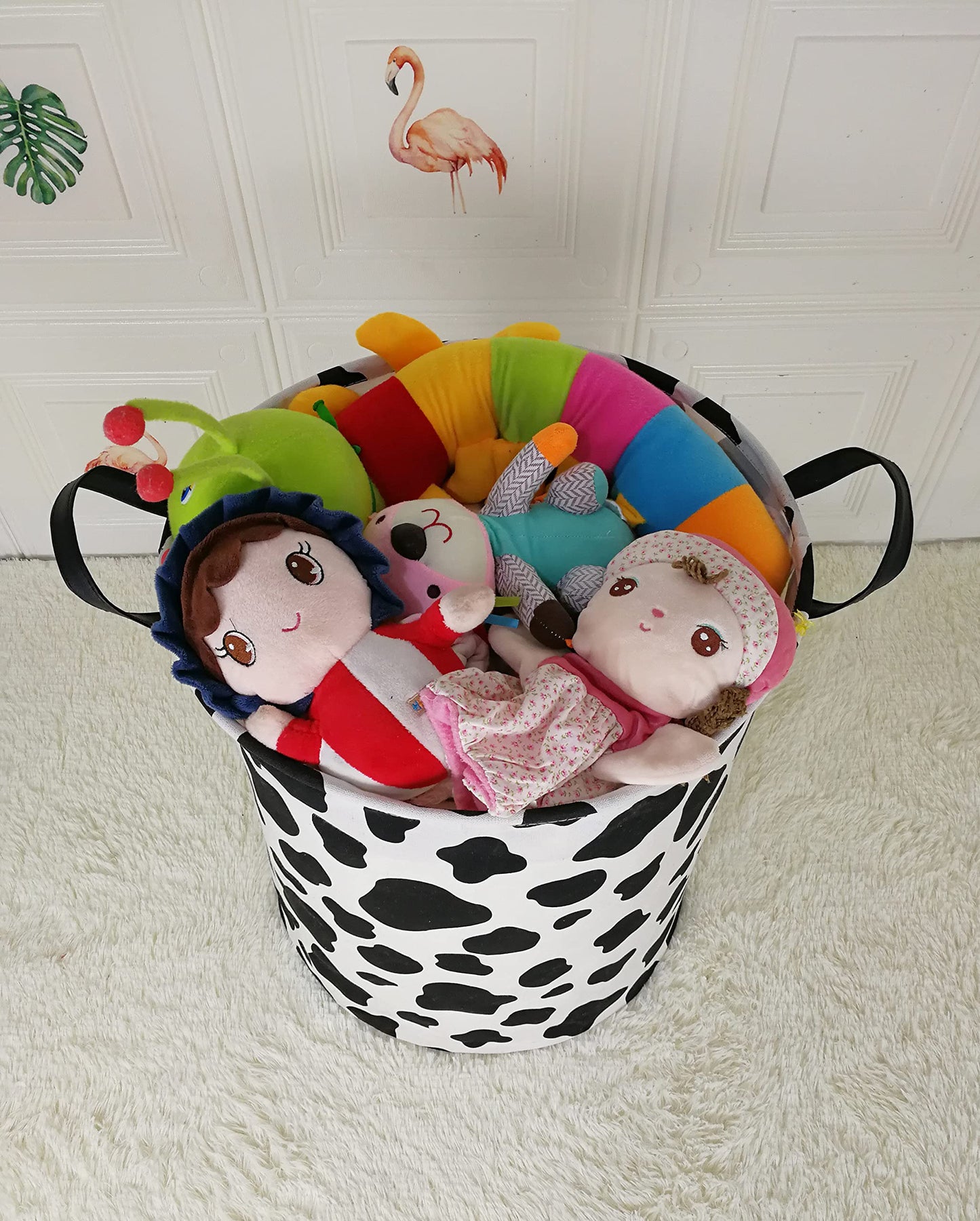 Kunro Toy Bin Waterproof Storage Organizer For Nursery Hamper Home Decor Closet Kids Bedroom Laundry Baby Gift Shelf Baskets (Ro