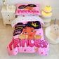 GRAT TIOC 4 Piece Toddler Bedding Set for Girls,Toddler Black Girl Magic Comforter Set,Black Princess Toddler Bed Comforter Set 