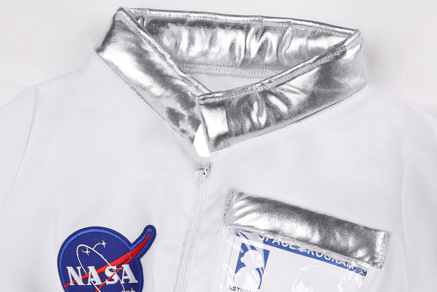 Koatobbor Kids Nasa Astronaut Costumes America Spacesuit For Boys Girls Space Jumpsuit Halloween Dress Up White 3-4T