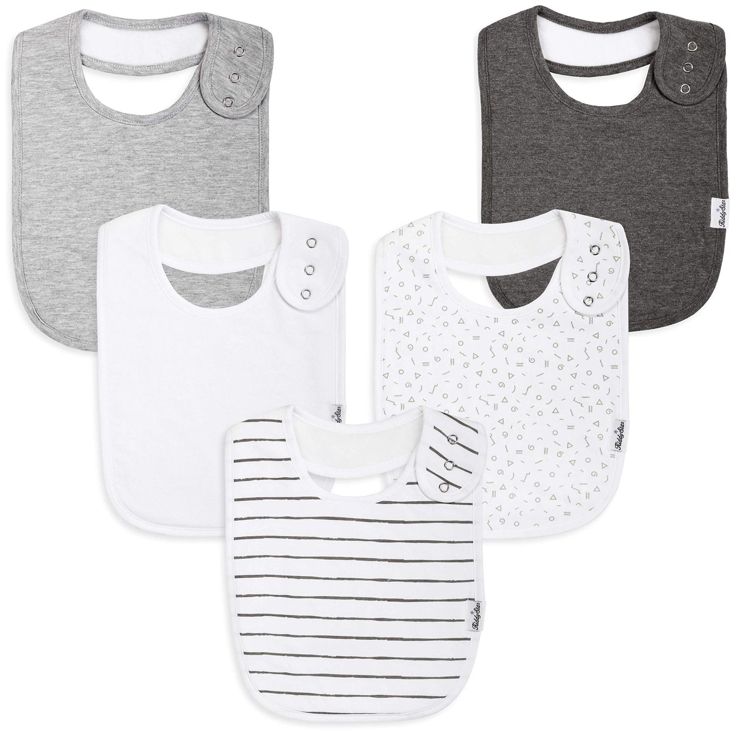 Kiddystar Toddler Bibs Multi-Pack - Organic Cotton, Soft Absorbent Bandana Bibs For Teething, Drooling & Feeding