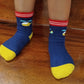 Rative Non Skid Anti Slip Slipper Cotton Crew Socks With Grips For Baby Toddlers Kids Boys (3-5T, 6-Pairs/Rb-711)