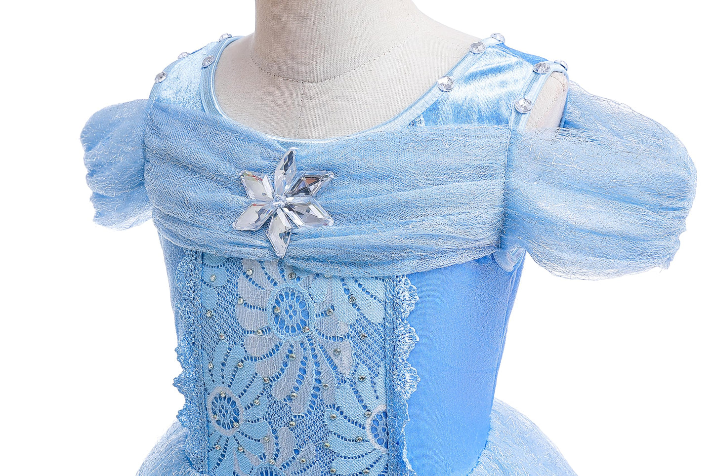 Dressy Daisy Little Girls' Princess Dress Costume With Accessories Halloween Fancy Dresses Up Butterfly Size 6X-8 Blue