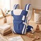 Duggu Kids Indigo Chambray Texture Baby Newborn Carry Wrap Backpack Sling Soft Cushion Comfortable Chest Holder Belt Safe Secure