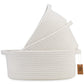 Naturalcozy 3-Piece Oval Storage Basket Set- Natural Woven Gift Basket Empty, Soft Baby Basket For Nursery, Cat Dog Toy Baskets,