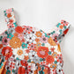 Baby Girl Dress Summer Outfits Baby Clothes For Girls 1 Year Old Boho Halter Sleeveless Dresses Orange Floral Sundress 12-18 Mon