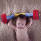 WOD Toys Baby Fitness Plush Set with Rattles & Sensory Sounds - Safe, Durable Fitness Toys for Newborns, Infants and Babies 0+
