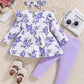 Baby Girl Clothes 12-18 Month Girl Clothes Toddler Girl Outfits Fall Cute Ruffle Honeybee Pants Set Infant Winter Clothes For Li