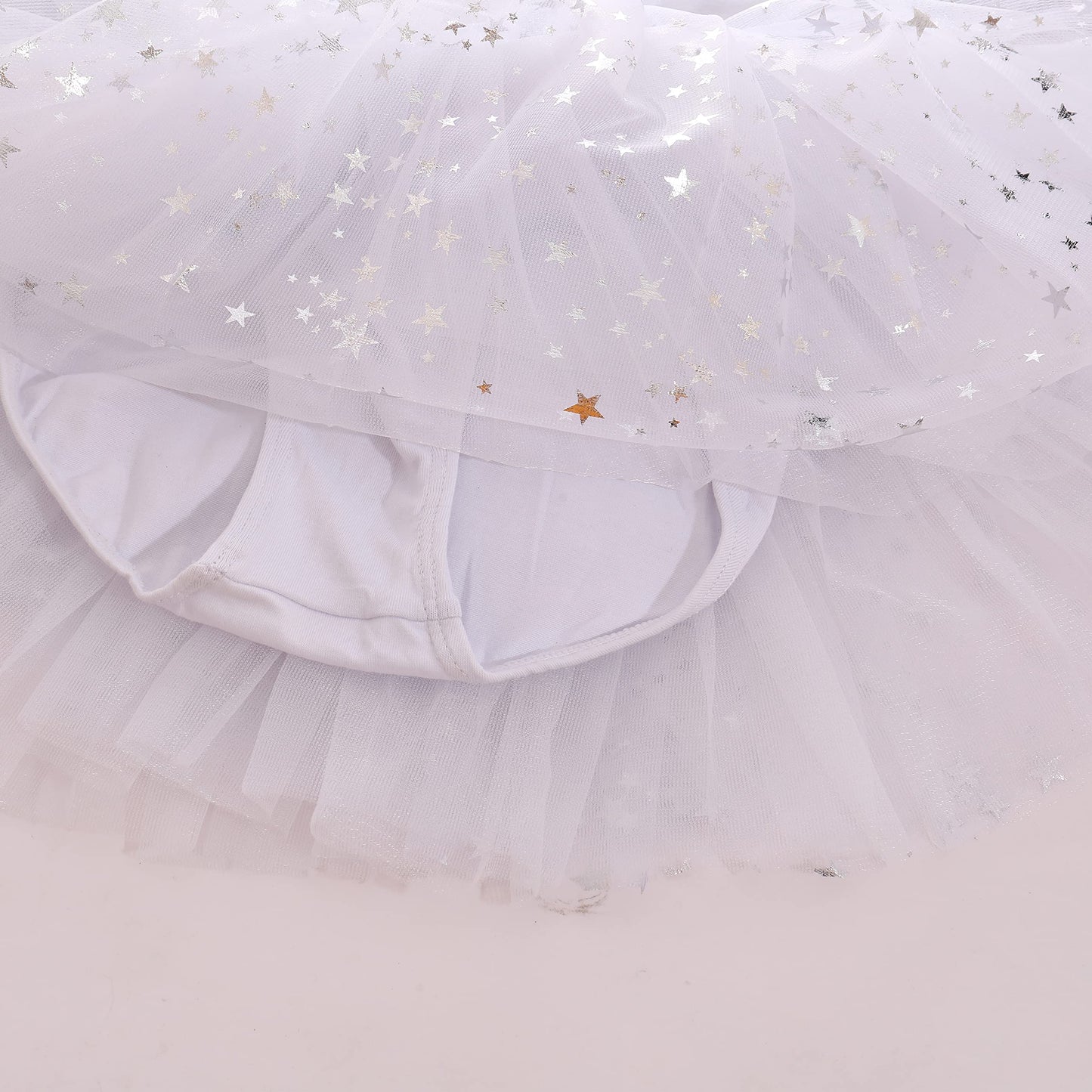 Dancina Leotard Sparkle Tutu Dress Long Sleeve Lovely Girls Princess 2T White