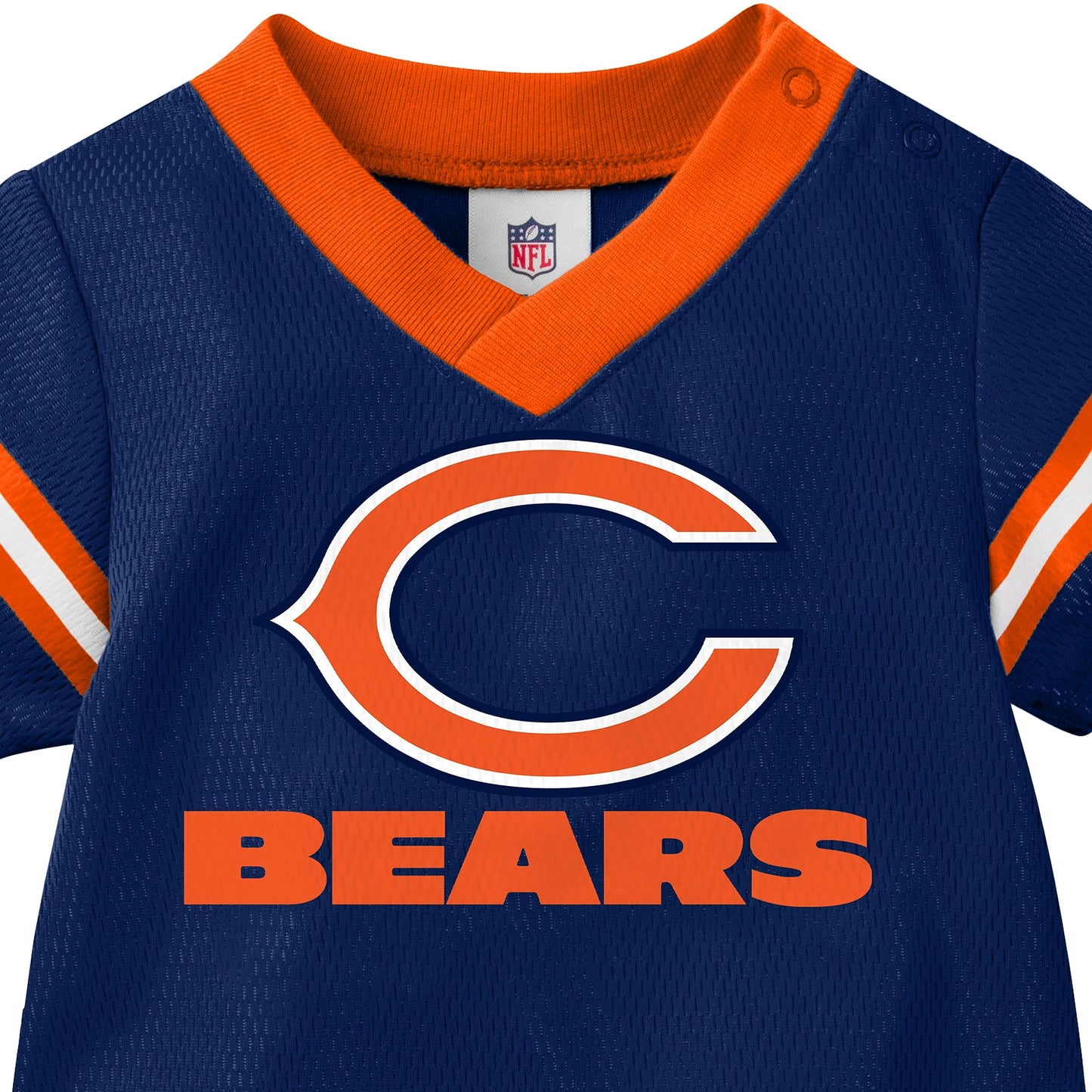 Nfl Chicago Bears Team Jersey Bodysuit, Blue/Orange Chicago Bears, 0-3 Months