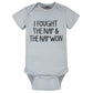 Onesies Brand Baby 8-Pack Bodysuits, Grey Funny, Newborn