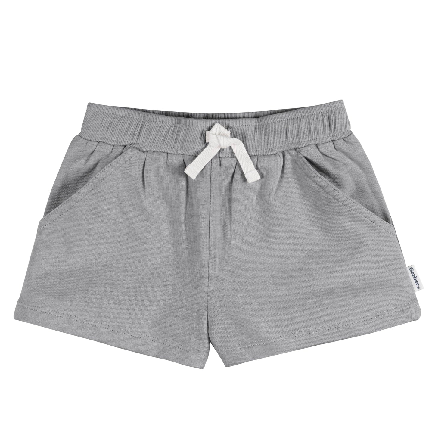 Gerber Baby Girls' 3-Pack Knit Shorts, Grey