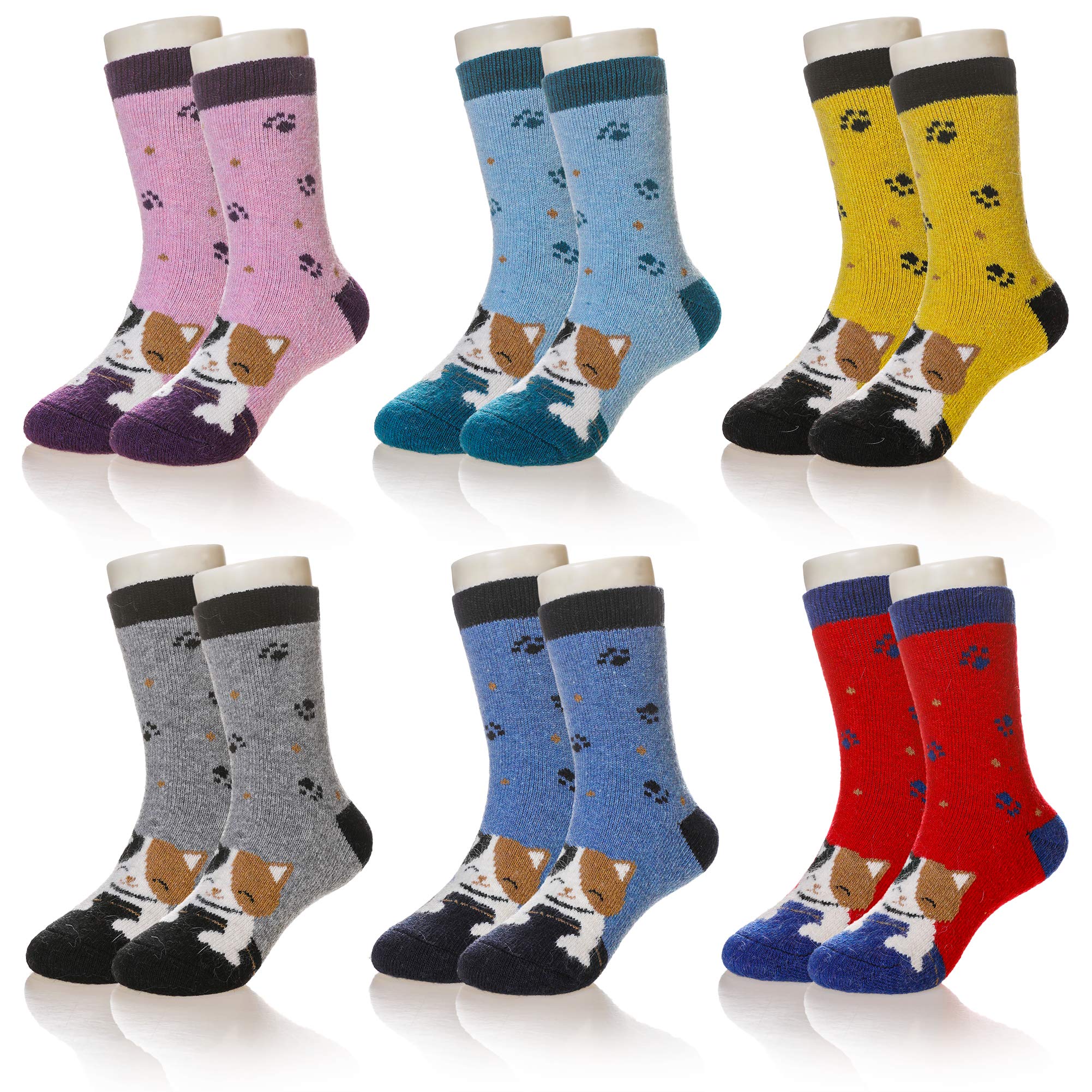 Dosmart Children'S Winter Warm Wool Solid Color Socks Kids Boy Girls T – Cutebab WBCBBB08MFK1NNY