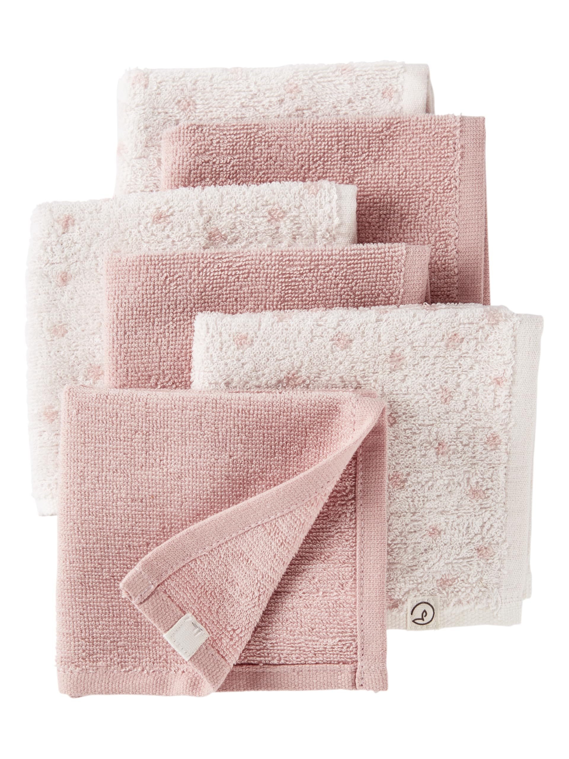 Little Planet By Carter'S Baby 6-Pack Organic Cotton Wash Cloths, Pink Multi, Osz