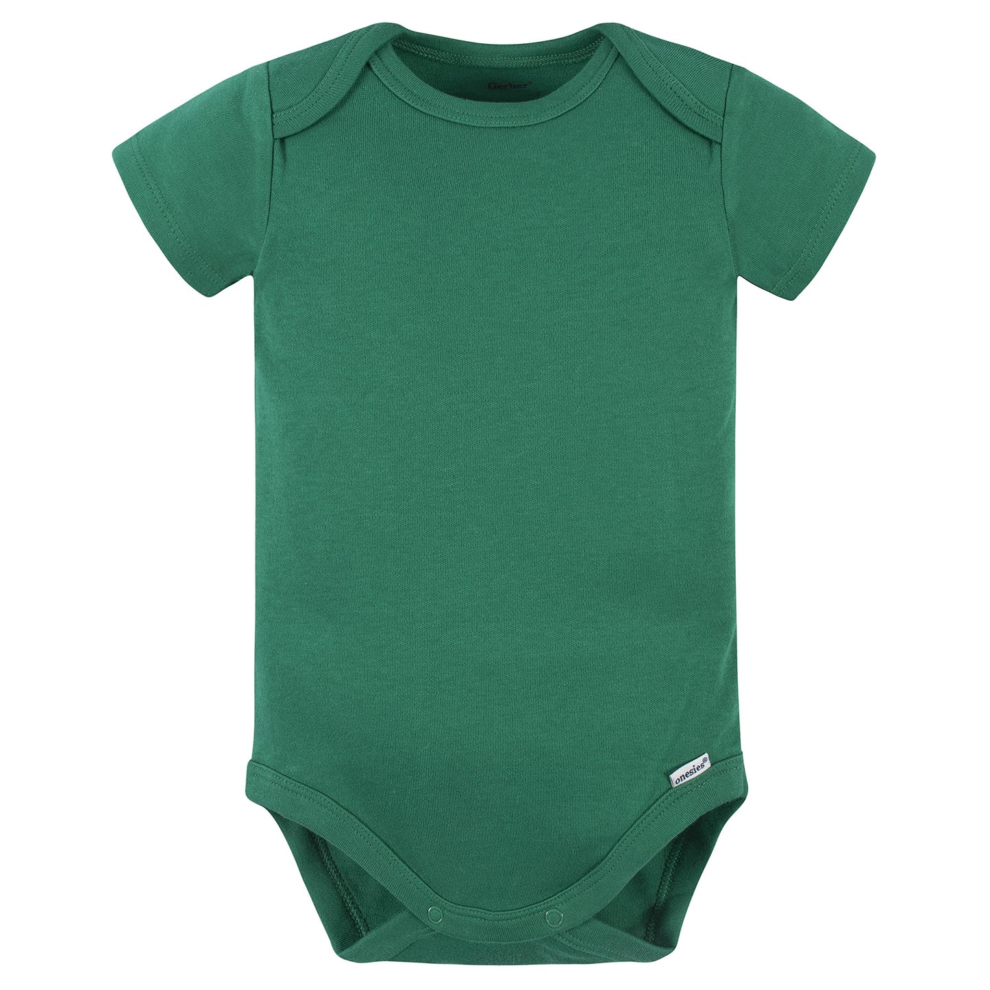 Gerber Baby 5 Pack Onesies Multi-Packs Bundle Interlock 180 Gsm, Kelly Green, 0-3 Months