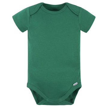 Gerber Baby 5 Pack Onesies Multi-Packs Bundle Interlock 180 Gsm, Kelly Green, 0-3 Months