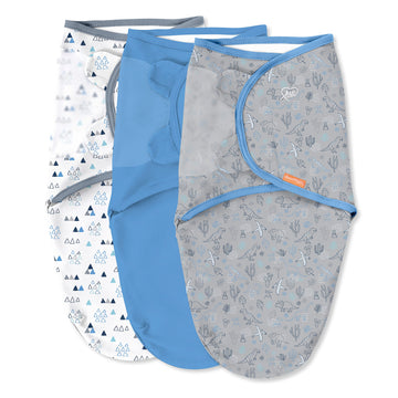 SwaddleMe Original Swaddle  Size Small/Medium, 03 Months, 3Pack (Dino Time) Easy to Use Newborn Swaddle Wrap Keeps Baby Cozy 