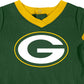 NFL Green Bay Packers Team Jersey Dress and Diaper Cover, green/yellow Green Bay Packers, 18 Months