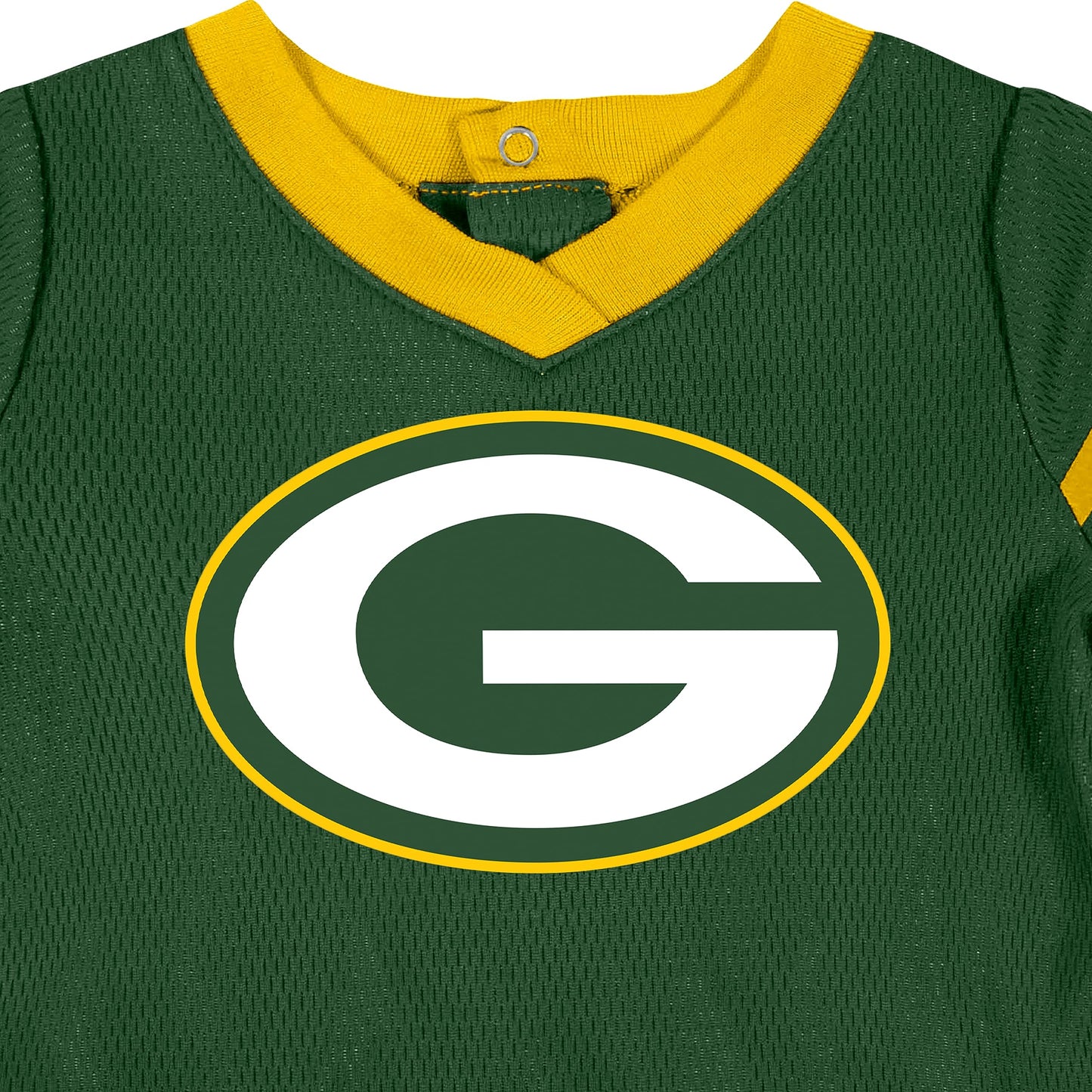 NFL Green Bay Packers Team Jersey Dress and Diaper Cover, green/yellow Green Bay Packers, 18 Months