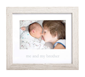 Kate & Milo Rustic Me & My Brother Frame, Sibling Keepsake, Ideal Little or Big Brother Gift, Gender Neutral Nursery Decor, Wood