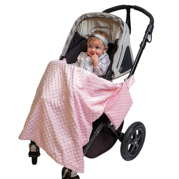 J.L. Childress Cuddle 'N Cover Stroller Blanket - Silky And Minky Fabrics - Blanket Attaches To Stroller - Privacy Cover, Blanke